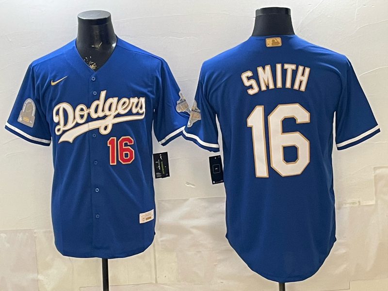 Men Los Angeles Dodgers #16 Smith blue Game 2026 Nike MLB Jersey 4014002